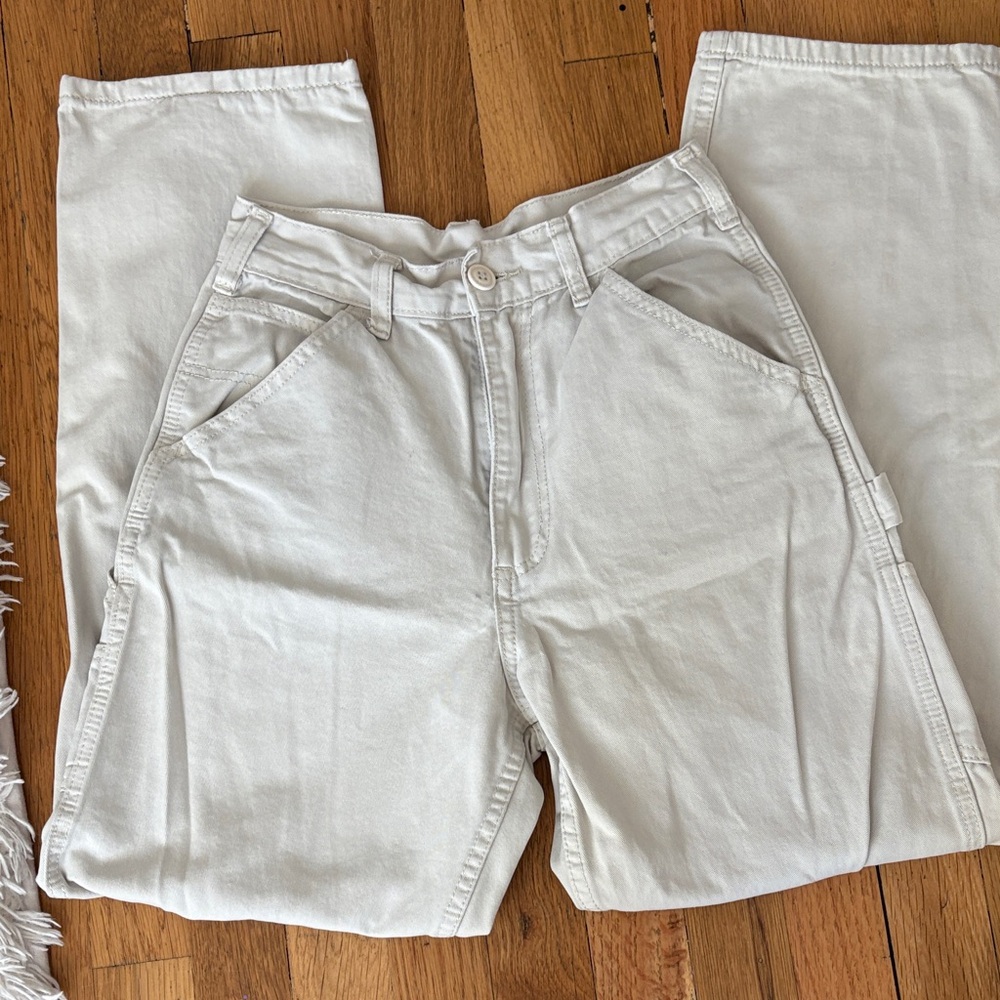 Brandy Melville Cream Straight Leg Pants